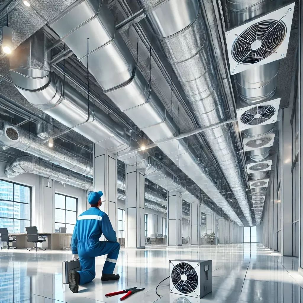 Industrial duct and ventilation installation